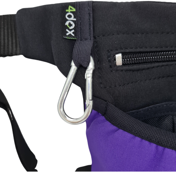 pochette friandises aimantée violette mousqueton 4dox muzoplus