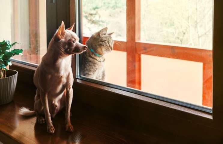 chien et chat séparés