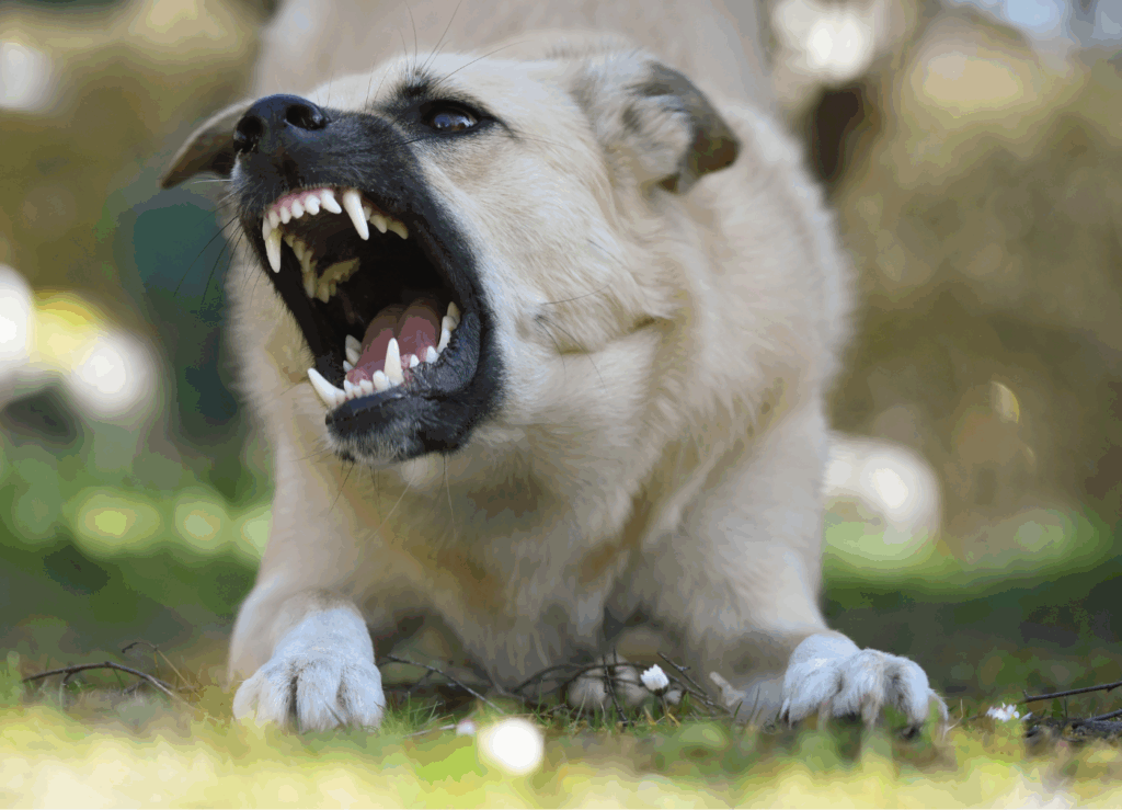 Photo de chien agressif